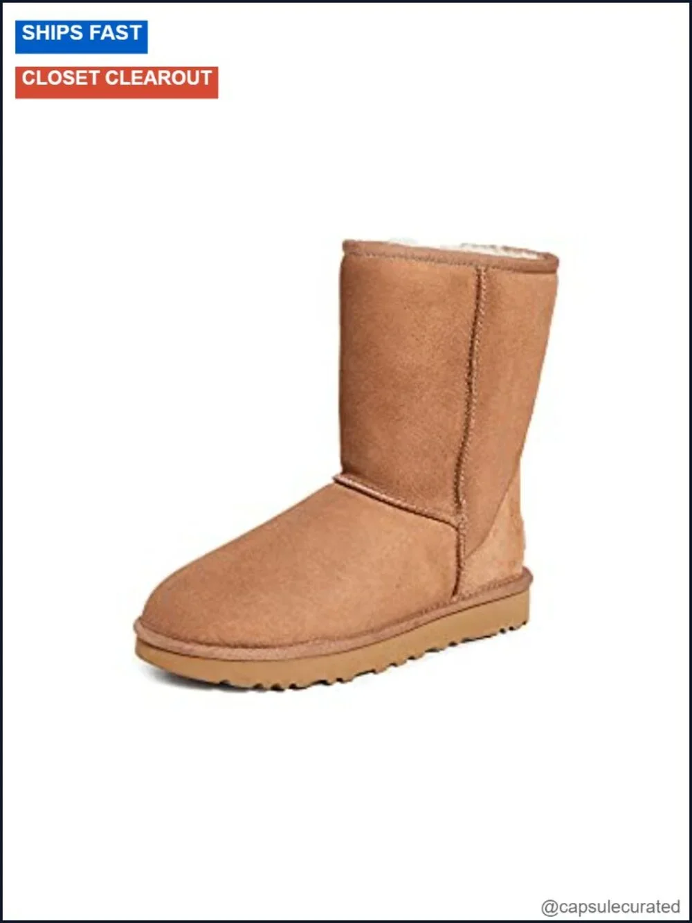 Shearling Lined Mid-Calf Pull-On Boots Twinface Sheepskin